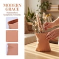 thumbnail image 2 of Unique Bargains Modern Ceramic Large Opening Flower Vase Orange 5.6"L x 4.2"W x 6.2"H, 2 of 6