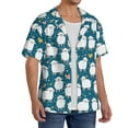 thumbnail image 2 of Fuzoiu Cute Sheep And Hearts Print Men's Casual Short,Men's Short Sleeve Shirt,Mens Casual Button Down Shirts,Cuban Collar Summer Shirt for Beach, Vacation, and Outdoor Activities-4X-Large, 2 of 5