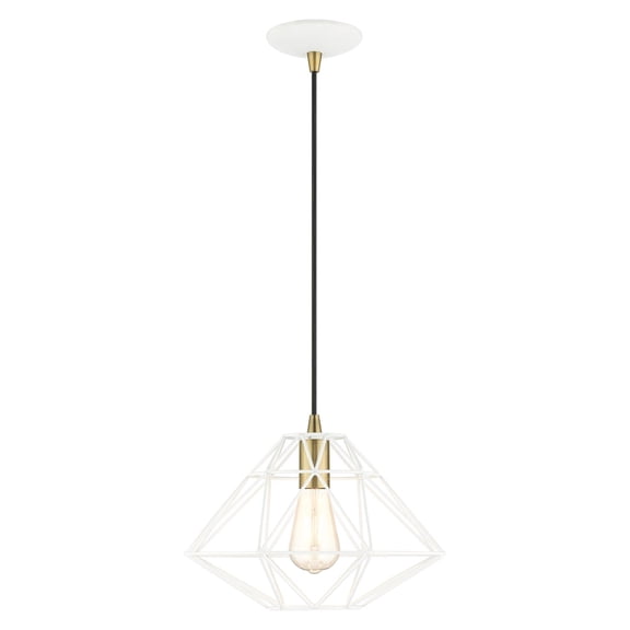 Livex Lighting 41323 Geometric 14" Wide Pendant - White