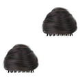 thumbnail image 3 of FVDPWYE Space Bun Hair Clip Fashion Easy to Wear Thick Headdress for Proms Parties Women Brown Black, 3 of 9