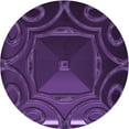 thumbnail image 1 of Ahgly Company Machine Washable Indoor Round Transitional Dark Purple Area Rugs, 3' Round, 1 of 7
