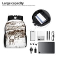 thumbnail image 6 of Gaeub Woodland Forest With Deers Print Unisex Backpacks, College Bookbag,Daypack with Padded 15" Laptop Sleeve,for School, Work, and Travel, 6 of 8