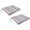 Davian Stripe Razz, variant on Jordan Manufacturing 17" x 19" Giden Cider Pink and Green Stripe Rectangular Outdoor Chair Pad Seat Cushion with Ties (2 Pack)