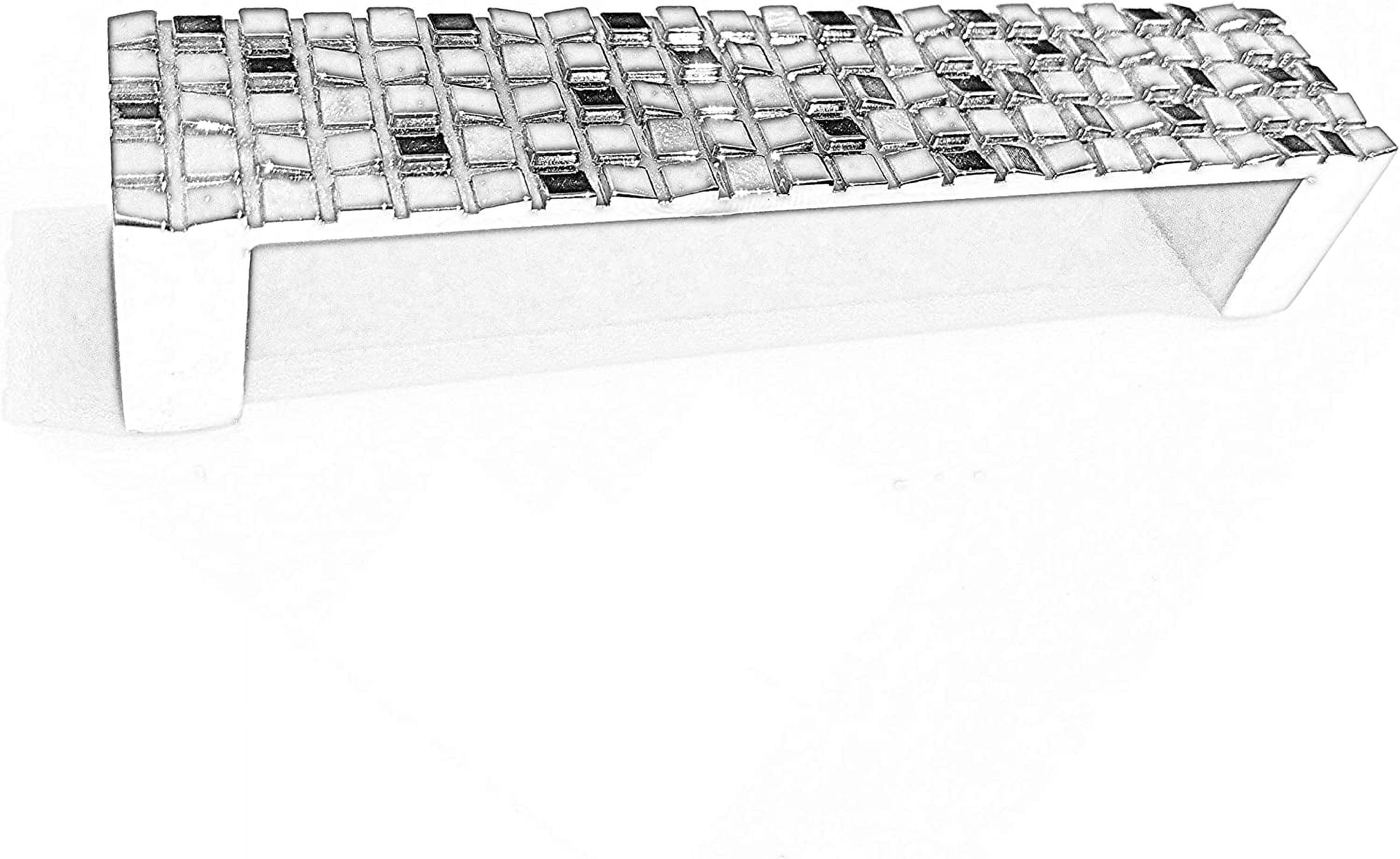 10 Pack MOOD.SC Mosaic Konbs Silver Chrome Kitchen Cabinet Knobs Handle Pull Knobs Door Dresser Drawer Pulls Handles Furniture Cupboard Hardware (Knob) - image 2 of 7