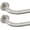 Brushed Nickel, variant on Wrap Around Curtain Rods 2 Pack for 48 to 84 Inches Windows, 1" Heavy Duty Room Darkening Drapery Rod with Sturdy Aluminum Base, Wall Mounted Ceiling Mounted Curved Curtains Rod, Matte Black