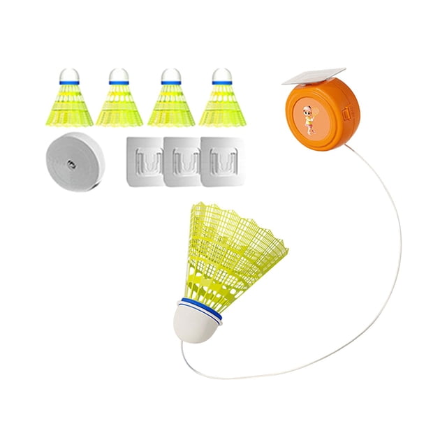 S SERENABLE Entraîneur de Badminton Solo Hauteur Réglable pour Jeux Sports à Domicile 5 Balles