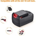 thumbnail image 4 of 2Pack 18V Battery SB18C SB18A SB18B Compatible with Skil 18V Ni-Cd Cordless Tools 2810 2888 2887 2895 2897 2898 4570 5850 5995 7305 9350, 3.6Ah, 4 of 5