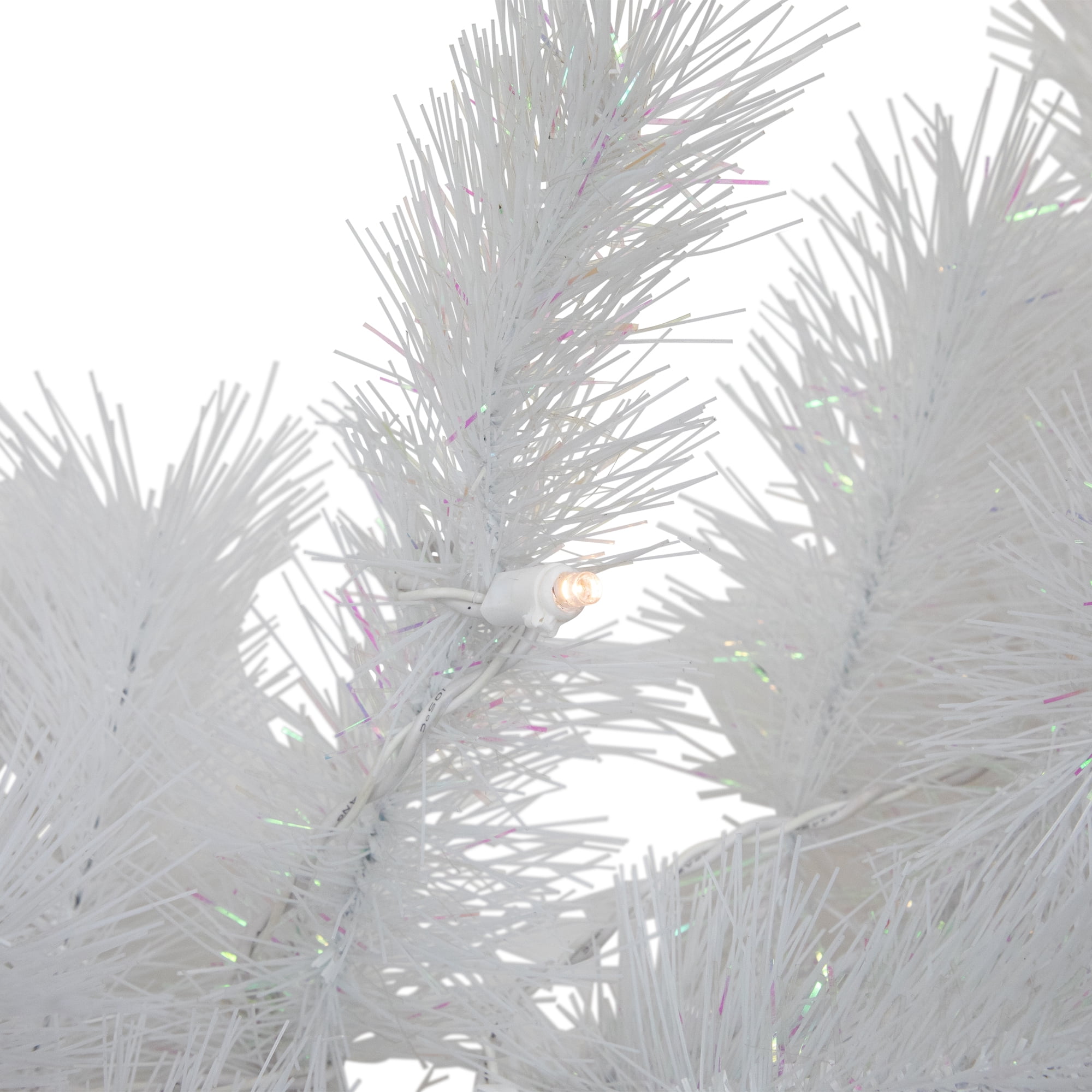9' x 14" Pre-Lit White Alaskan Pine Artificial Christmas Garland Warm White LED Lights
