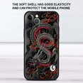 thumbnail image 1 of Funda de estilo japonés para Apple iPhone, carcasa negra para iPhone 11, 13, 12 Pro, 7, XR, X, XS Max, 8, 6, 6S Plus, 5, 14, SE, 2020, 13Pro Fivean unisex, 1 of 2