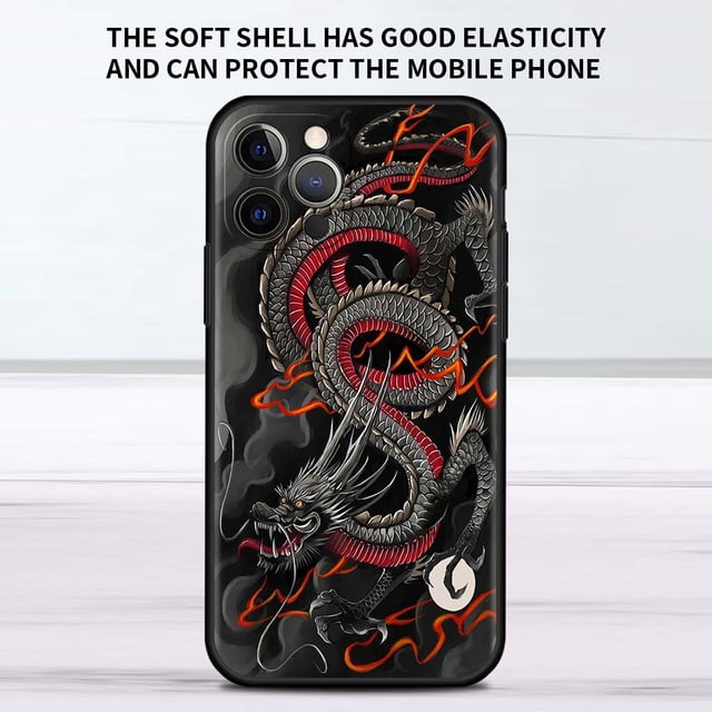 Funda de estilo japonés para Apple iPhone, carcasa negra para iPhone 11, 13, 12 Pro, 7, XR, X, XS Max, 8, 6, 6S Plus, 5, 14, SE, 2020, 13Pro Fivean unisex