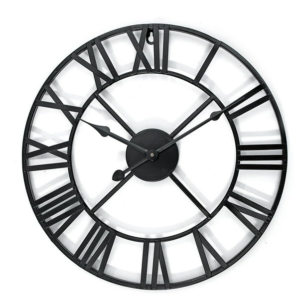 16 24 Large Metal Skeleton Roman Numeral Wall Clock Home Kitchen Living Room Decoration Com - Large Metal Wall Clock Home Decor 16 24 Large Metal Skeleton Roman Numeral Wall Clock Home Kitchen Living Room Decoration Com - Large Metal Wall Clock Home Decor