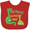 thumbnail image 3 of Inktastic My Nanny Loves Me Grandson Dinosaur Boys Baby Bib, 3 of 4