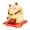 Color:Light Yellow, variant on Solar Powered Lucky Cats With Automatic Waving Hand For Car Dashboard Home Office Decoration Plastic Figurine Festival Gift