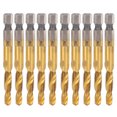 thumbnail image 1 of Oubit Tapping Tool,10Pcs Hex Shank Screw HSS Spiral Flute Tap Hex Shank Screw Tap Precision Engineered, 1 of 9