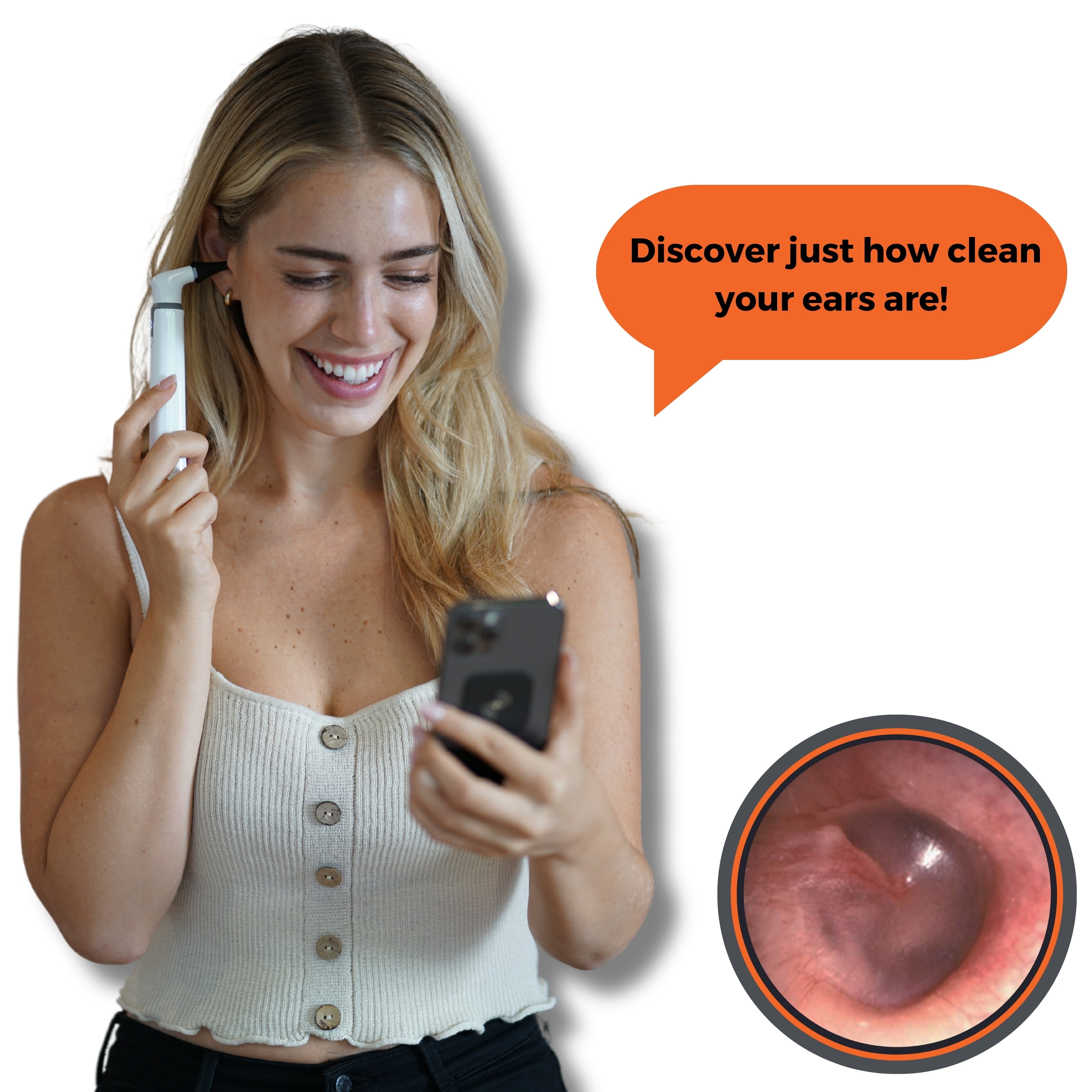 MOBI Smart Baby Otoscope Jr – 1080P HD Ear Camera with LED Lights | Helps Detect Ear Infections Early | Safe Ear, Nose & Throat Scope for Kids, Toddlers, Adults | Home Health Monitoring Tool