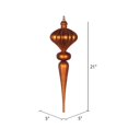 thumbnail image 2 of Vickerman MT195388 Ornement Matte Glitter Diamond Finial en Cuivre 21 Po., 2 of 2