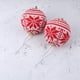 thumbnail image 5 of 6 piezas de bola de lana tejida para árbol de Navidad, adornos navideños, decoración colgante para árbol de Navidad (rojo grande), 5 of 8