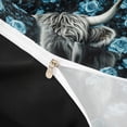 thumbnail image 4 of jejeloiu Blue Rose Highland Cow Duvet Cover Set Kids,Floral Farm Print Bedding Full,Reversible,3pcs(No Comforter), 4 of 6