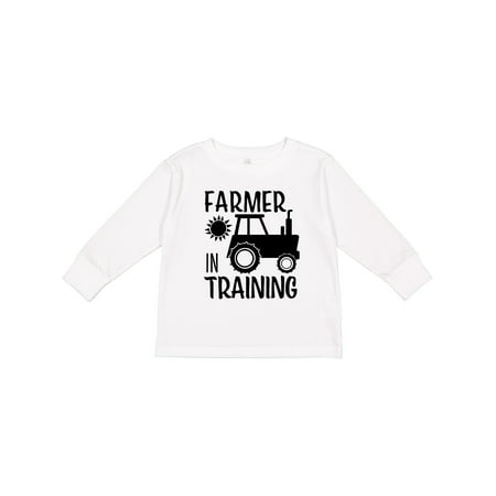 

Inktastic Farmer in Training Tractor Design with Sun Gift Toddler Boy or Toddler Girl Long Sleeve T-Shirt