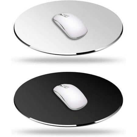 2 Pack Aluminum Mouse Pad (Silver & Black)  DaKuan Smooth Magic Ultra Thin Double Side Mouse Mat for Fast and Accurate Control (Round 7.8inchX7.8inch) price history on PriceWatchPro