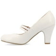 thumbnail image 3 of Journee Womens Windy Round Toe Block Heel Mary Jane Pumps, Widths Available, 3 of 10