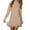 Beige, variant on Women's Fall Winter Fringed High Neck Knit Sweater Dress, Fashionable and Chic Sweater Dress with Fringe Details for a Trendy Casual Appearance,Beige,L