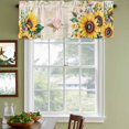 thumbnail image 3 of Sunflower Curtain Valances for Windows, Kitchen Valance Window Treatments Panel 2 Pack, Farmhouse Spring Floral Summer Botanical Rod Pocket Short Curtains for Bathroom Bedroom 60 x 18 Inch, 3 of 8