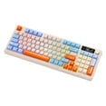 thumbnail image 4 of funtasica Russian Mechanical Gaming Keyboard PBT Keycaps 38.5x14.5cm Wireless Keyboard blue yellow, 4 of 9