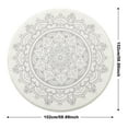thumbnail image 2 of Carvapet Round Area Rug for Living Room, Non Slip Machine Washable Bathroom Rugs, Extra Soft Rugs for Bedroom, Boho Mandala Print Circle Rugs, 5ft Round Beige, 2 of 9