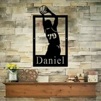 Custom Personalized Athlete Basketball Wall Art, Metal Sports Decor, Basketball Name Sign, Sports Name Sign, Metal Art