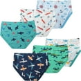 thumbnail image 3 of Boys Airplane Underwear Little Kids Car Briefs Children Cotton Breathable Excavator Panties Toddler Comfort Undies (Pack of 6) Size 3T, 3 of 6