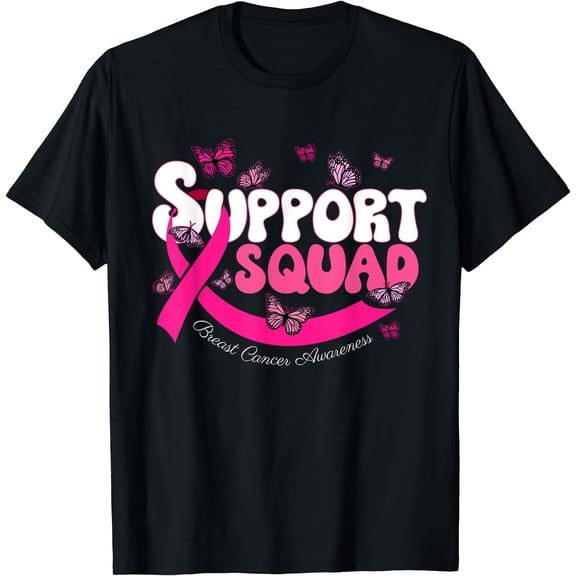 Breast Cancer Support Squad Shirt Breast Cancer Warrior T-Shirt