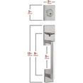 thumbnail image 4 of Berlin Modisch Poignée de Porte avant Poignée d'Entrée et Ensemble de Pêne Dormant Mince Carré Pêne Dormant à Cylindre Simple et Levier Réversible pour Portes Côté Droit et Gauche Robuste – Fini Nickel Satiné, 4 of 15