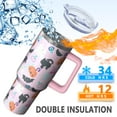 thumbnail image 3 of Halloween Pumpkin Gift 40oz Tumbler with Handle and Straw Lid – Leak Proof Travel Coffee Mug – Insulated Cup, 3 of 5