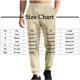 thumbnail image 3 of Ceisia Men Solid Color Loose Wide Leg Pants Drawstring Elastic Waist Gift Casual Straight Trousers, 3 of 9