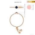 thumbnail image 4 of ANGARA Natural Bezel-Set Round Sapphire Bolo Ring in 14K Rose Gold for Women (Size-3mm) | September Birthstone, Birthday, Anniversary, Jewelry Gift for Women | Natural Blue Sapphire Ring, 4 of 8