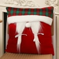 thumbnail image 5 of NWOKYZGH 1 Pack 3D Santa Throw Pillow Cover Stereo Christmas Elf Pillow Case Decoration Cushion Cover for Bed Sofa Couch Living Room Home Decor 15 x 15 Inches, 5 of 7