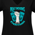 thumbnail image 3 of Inktastic Beat Boxing Solves Everything Funny Music Women's Plus Size V-Neck T-Shirt, 3 of 4