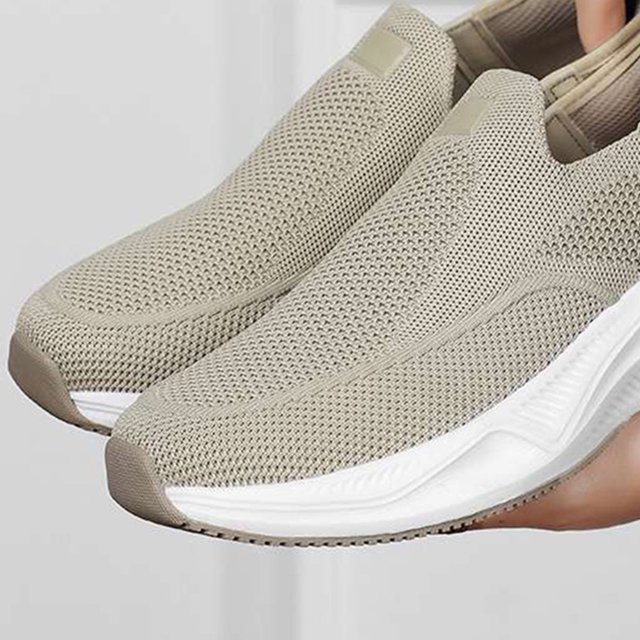 Zapatos para Correr Btafrte Malla Punto Hombre Deportivos Al Aire Libre Caqui 44