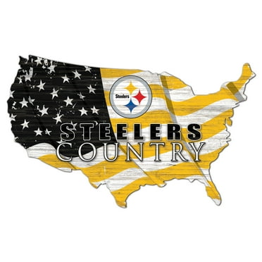 Pittsburgh Steelers USA Flag Cutout Sign