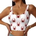 thumbnail image 1 of Fotbe Spiders Insects Sujetador Deportivo Largo sin Aros para Mujer con Almohadillas y Soporte Medio, Transpirable y Absorbente, Camiseta Tipo Chaleco o Tank Top-Large, 1 of 8