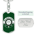 thumbnail image 2 of Milwaukee Basketball Swivel Keychain Dog Tag Stainless Steel or 18k Gold, 2 of 10