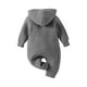thumbnail image 3 of Body De Bebé Canastilla Onesies Para Niños Pequeños Niñas Color Lindo Tejido Invierno Grueso Mantener Caliente Sudadera Con Capucha Mono Mameluco Gris Odeerbi  LM103-3749, 3 of 9