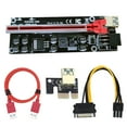 thumbnail image 1 of Ver009S Plus Tarjeta vertical PCI-E Tarjeta adaptadora 1x a 16x Tarjeta extensor USB 3.0 PCI-E, ranura roja, cable rojo Scienceny EL001804-01, 1 of 2