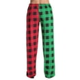 thumbnail image 4 of FAZVAOO Women's Pajama Pants Plaid Wide Leg Drawstring Elastic Waist Home Long Pants, 4 of 4