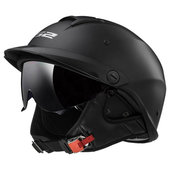 Casco para motocicleta LS2 Rebellion medio mate negro talla pequeña