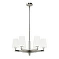 thumbnail image 2 of Hunter - Nolita 6-light Brushed Nickel, Large Chandelier, Dimmable, Modern Style, Candle Shaped, for Bedrooms, Dining, Living Rooms - 19875, 2 of 7