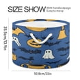 thumbnail image 2 of Collapsible 20" Round Storage Basket with Handles Laundry Hamper Open Storage Bins Cartoon Halloween Pattern, 2 of 6