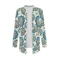 thumbnail image 6 of Garronmavis Long Sleeve Cardigan Sweater for Women Dressy Casual Tops Womens Lightweight Jackets Plus Size Kimono Cover Ups with Pockets Blue Dahlia, 6 of 6