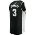 thumbnail image 3 of Men's Fanatics Keldon Johnson Black San Antonio Spurs Fast Break Replica Jersey - Icon Edition, 3 of 6